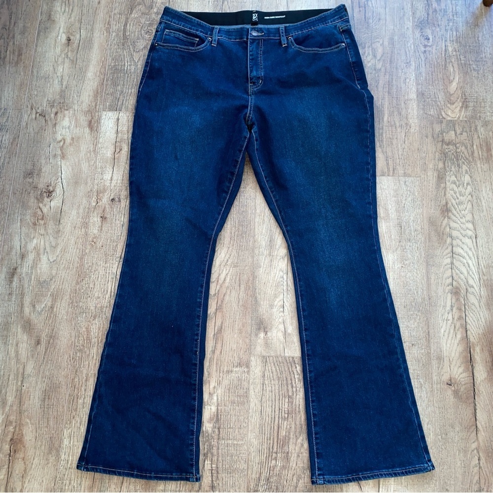 NY&C Curvy High Rise Bootcut Women's Blue Jeans